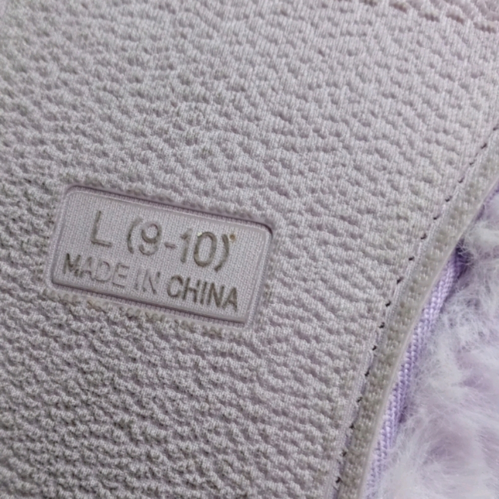 Faux Fur Purple Slippers Wide - Picture 4 of 4